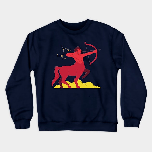 Sagittarius - The Archer Crewneck Sweatshirt by novaispurple